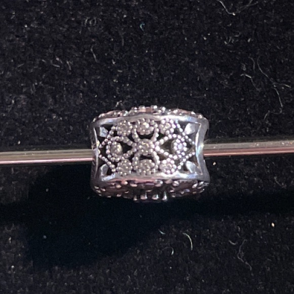 Authentic Pandora sparkling medallion pink and purple crystal charm 💞 - Picture 3 of 5